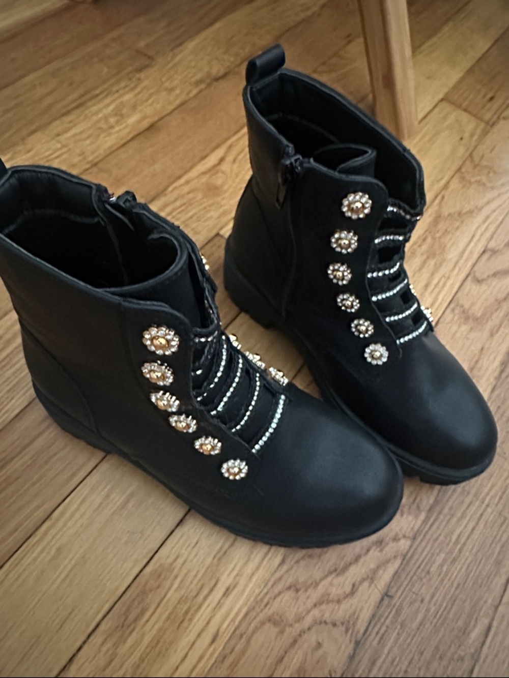 BCBG Black Girls' Embellished Ankle Boots